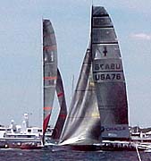 UBS Alinghi Oracle start race 5, Newport