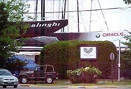 Alinghi and BMW Oracle at Newport Shipyard