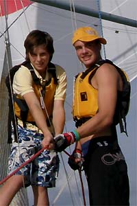 Ben and Geroge Spin foredeck training